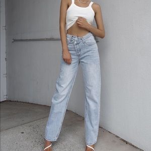 Princess Polly Asymmetric Straight Leg Jean